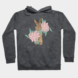 Bunny in the peony garden Hoodie